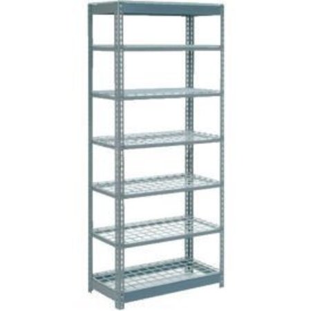 GLOBAL EQUIPMENT Heavy Duty Shelving 36"W x 18"D x 72"H With 6 Shelves - Wire Deck - Gray 717229